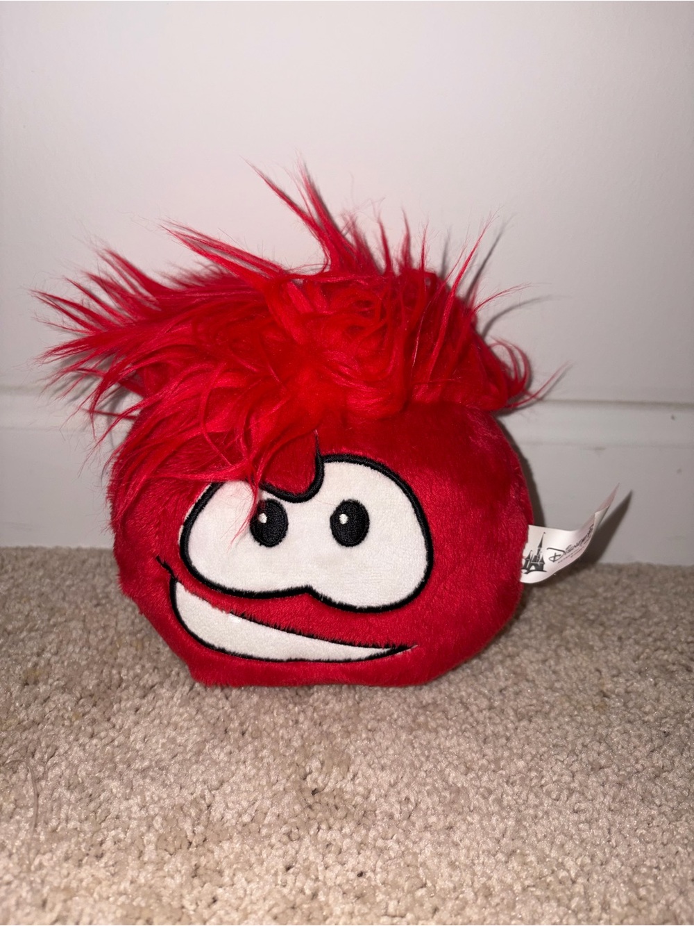 Disney Red Angry Puffle Plush Stuffed Toy